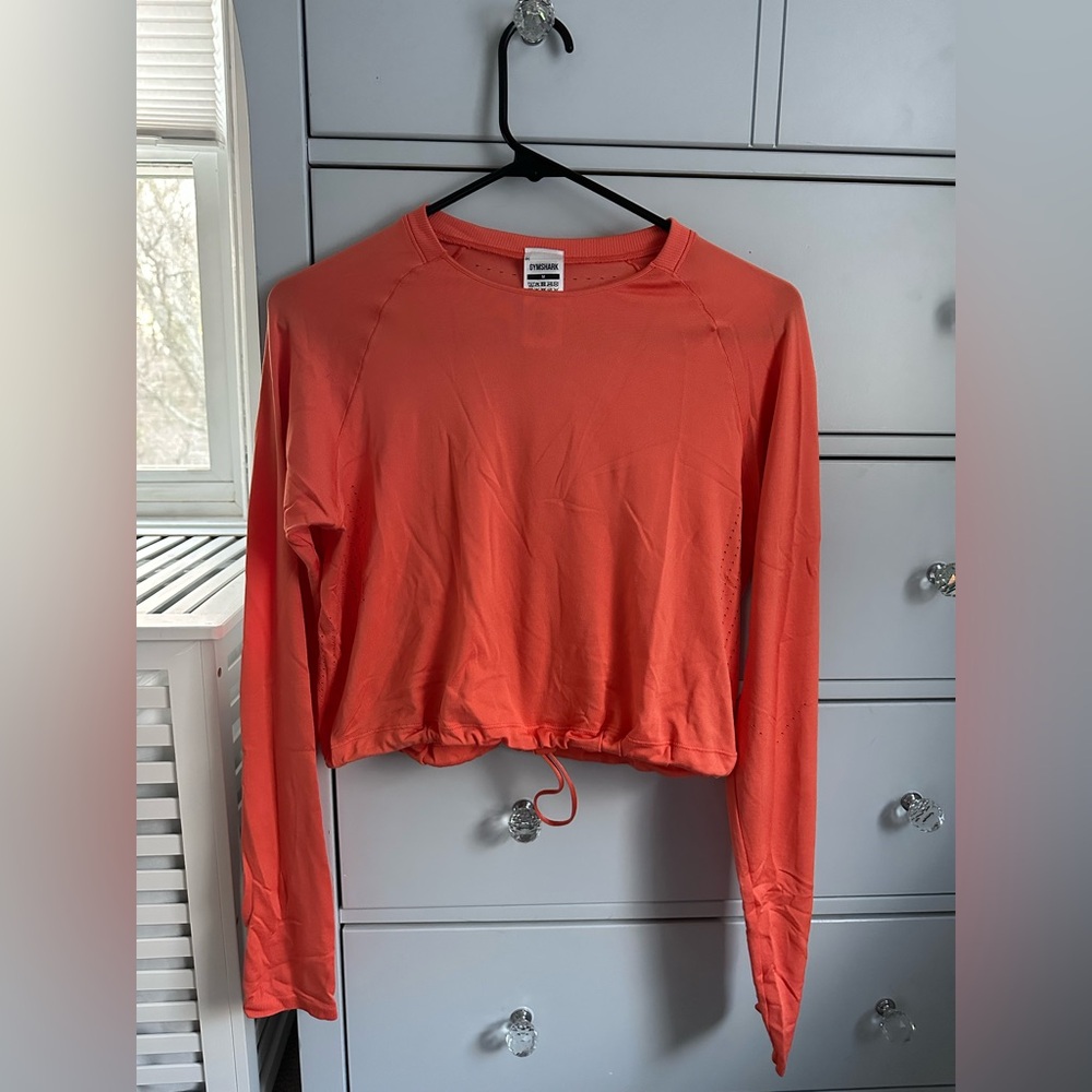 Gymshark Women's Orange/Coral Long Sleeve Top